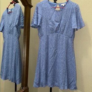 Gianni Bini Blue Flutter Sleeve Mini Sundress